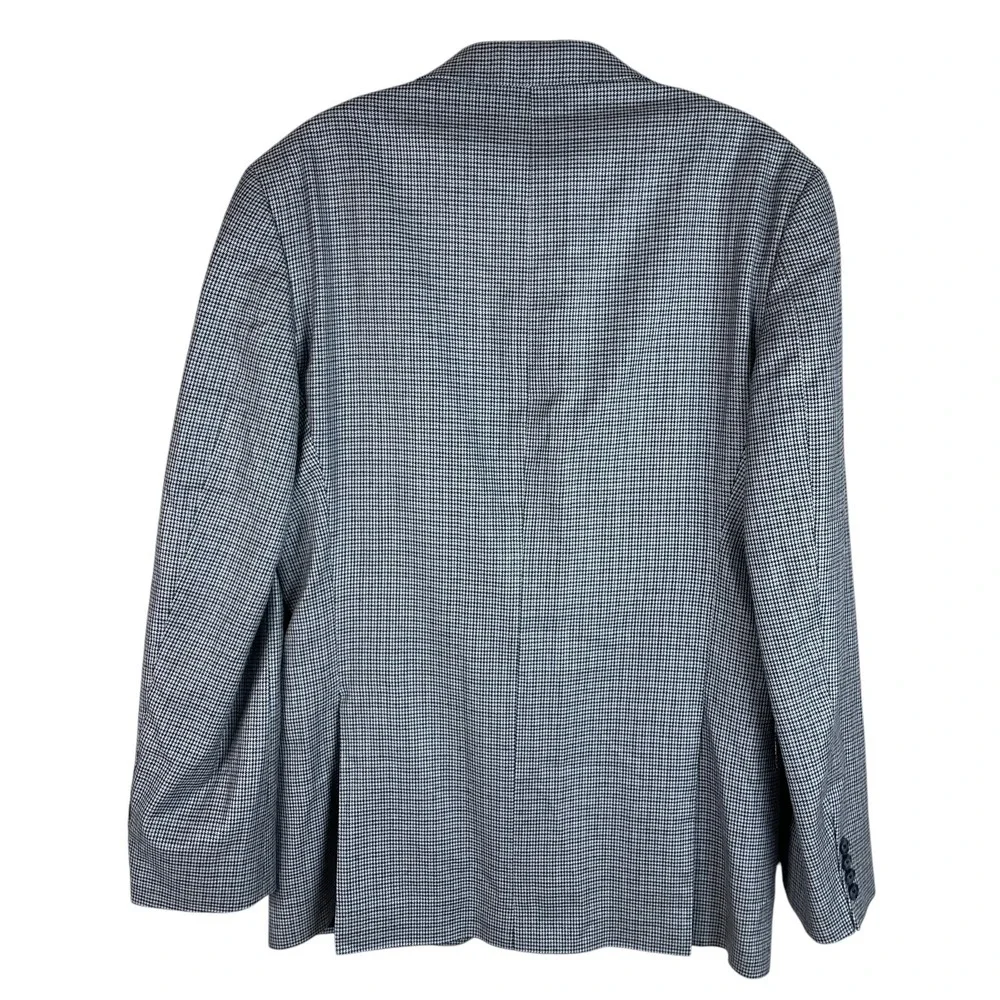 Joseph Abboud 100% Silk Houndstooth Blazer Jacket 42L 2‎ Button Double-Vented